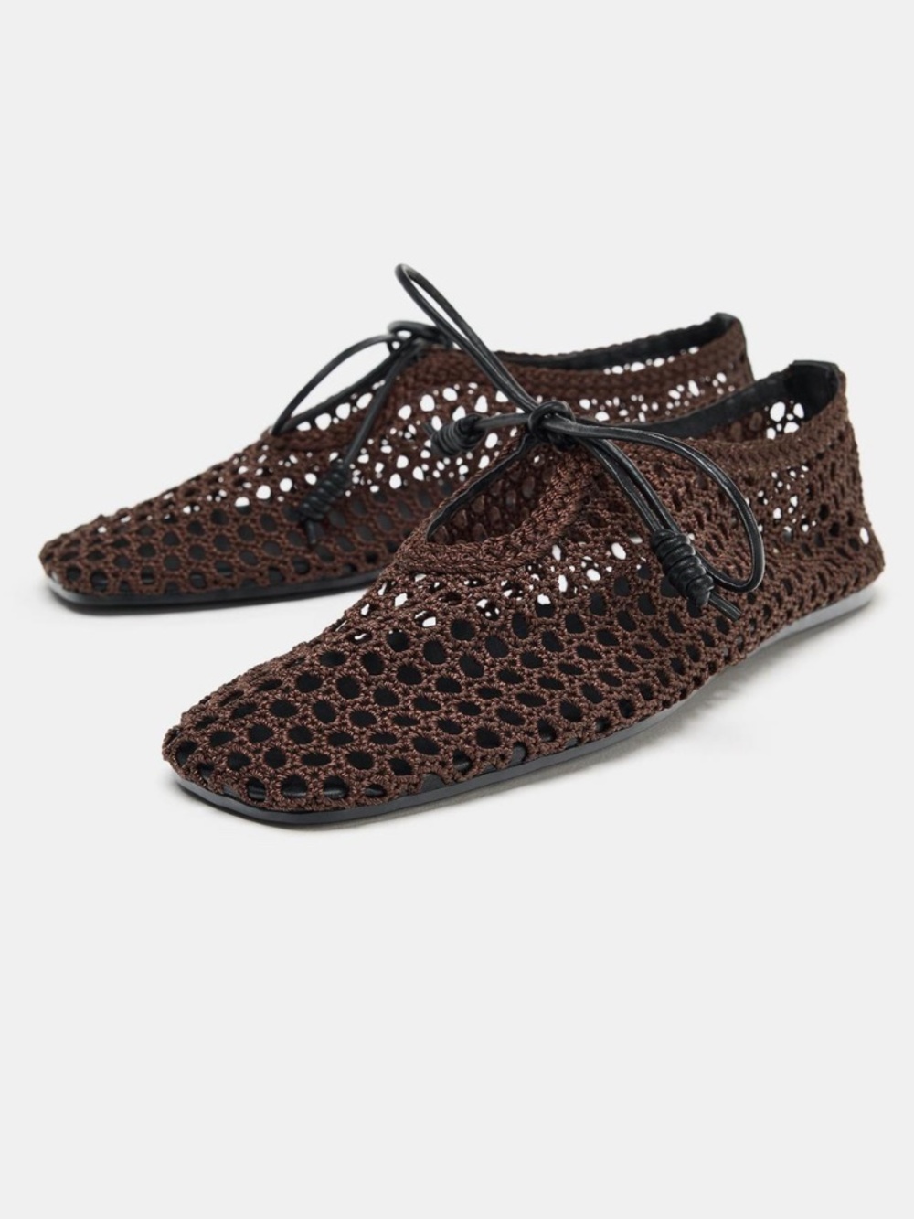 Zara bow tie cut out ballet flat